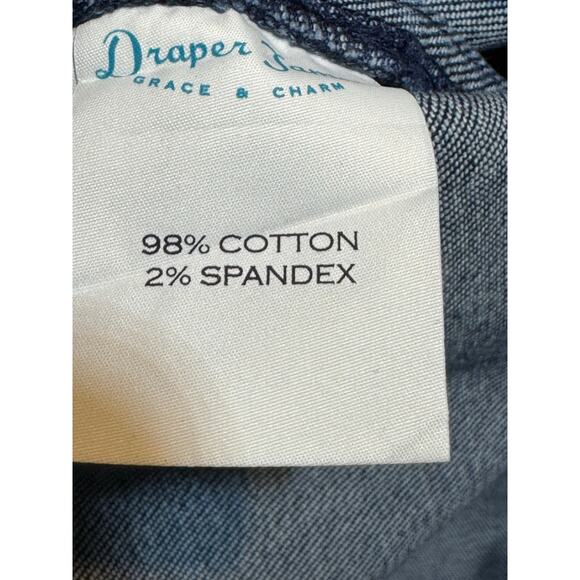 Draper James · Size 0 · Shift Dress · Denim · Above Knee · Blue Wash New - Picture 7 of 8